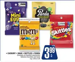 Jean Coutu CADBURY, M & M or SKITTLES, PANDA Selected chocolates and treats offer