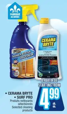 Jean Coutu CERAMA BRYTE, SURF PRO Selected cleaning products offer
