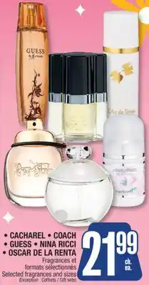 Jean Coutu CACHAREL, COACH, GUESS, NINA RICCI, OSCAR DE LA RENTA Selected fragrances and sizes offer