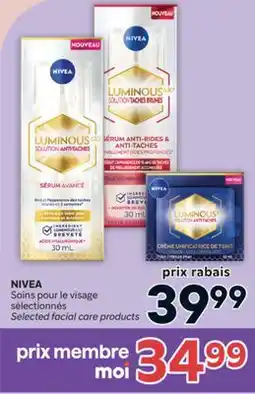 Brunet NIVEA Soins pour le visage sélectionnés offer