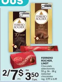 Brunet FERRERO ROCHER, LINDT Chocolats sélectionnés offer