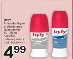 Brunet BYLY Antisudorifiques et déodorants sélectionnés offer