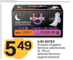 Brunet U BY KOTEX Produits d'hygiène féminine sélectionnés offer
