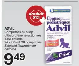 Brunet ADVIL Comprimés ou sirop d'ibuprofène sélectionnés pour enfants offer