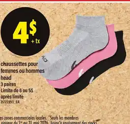 Maxi chaussettes pour femmes ou hommes |head 3 paires offer