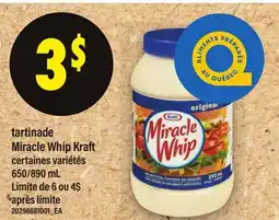 Maxi TARTINADE MIRACLE WHIP KRAFT, 650/890 ML offer