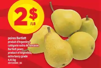 Maxi POIRES BARTLETT | BARTLETT PEARS offer