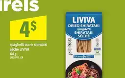 Maxi SPAGHETTI OU RIZ SHIRATAKI SÉCHÉ LIVIVA offer