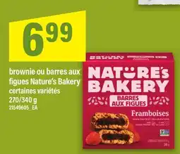 Maxi BROWNIE OU BARRES AUX FIGUES NATURE'S BAKERY, 270/340 G offer