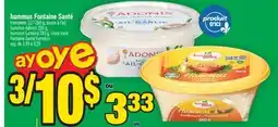 Super C hummus FontaineSanté | Fontaine Santé hummus offer