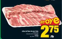 Super C côtes de flanc de porc frais | fresh pork side ribs offer