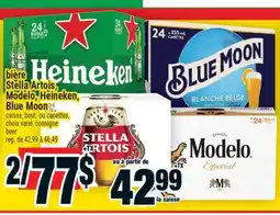 Super C bière Stella Artois, Modelo, Heineken, Blue Moon offer