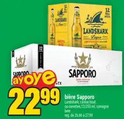 Super C bière Sapporo | consigne beer offer