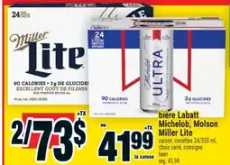 Super C bière Labatt Michelob, Molson Miller Lite offer