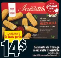 Super C bâtonnets de fromage mozzarella Irrésistible | Irrésistible mozzarella cheese sticks offer