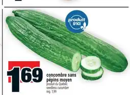Super C Concombre sans pépins moyen | seedless cucumber offer
