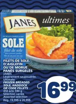 Marché Bonichoix JANES FROZEN BREADED SOLE, HADDOCK OR CODE FILLETS offer