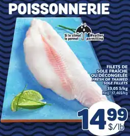 Marché Bonichoix FRESH OR THAWED SOLE FILLETS offer