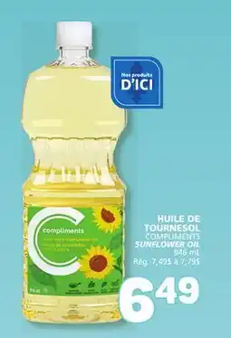 Marché Bonichoix COMPLIMENTS SUNFLOWER OIL offer