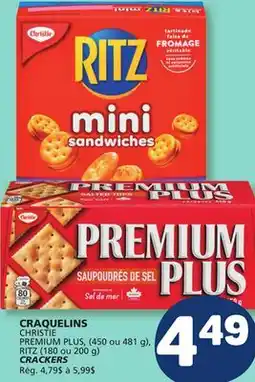 Marché Bonichoix CHRISTIE PREMIUM PLUS, (450 or 481 g), RITZ (180 or 200 g) CRACKERS offer