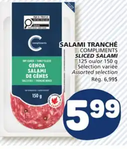 Marché Bonichoix COMPLIMENTS SLICED SALAMI offer
