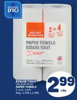 Marché Bonichoix VALEUR PLUS PAPER TOWELS offer