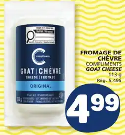 Marché Bonichoix COMPLIMENTS GOAT CHEESE offer