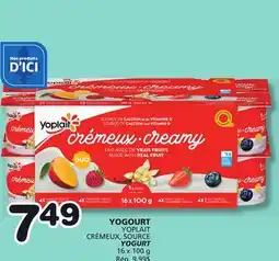 Marches Tradition YOPLAIT CRÉMEUX, SOURCE YOGURT offer