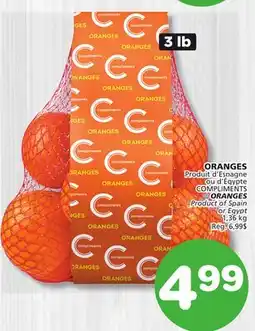 Marches Tradition COMPLIMENTS ORANGES offer
