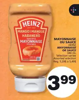 Marches Tradition HEINZ MAYONNAISE OR SAUCE offer