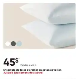 Dormez Vous Ensemble de taies d'oreiller en coton égyptien offer