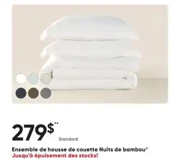 Dormez Vous Ensemble de housse de couette Nuits de bambou offer