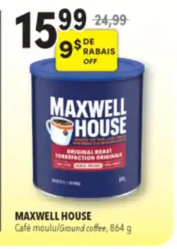 Familiprix MAXWELL HOUSE, Ground coffee offer