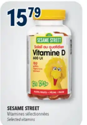 Familiprix SESAME STREET, Selected vitamins offer