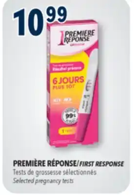 Familiprix FIRST RESPONSE, Selected pregnancy tests offer