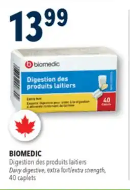 Familiprix BIOMEDIC, Dairy digestive, extra fort/extra strength, 40 caplets offer