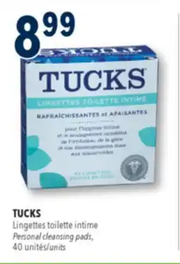 Familiprix TUCKS, Personal cleansing pads, 40 units offer