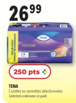 Familiprix TENA, Selected underwear or pads offer