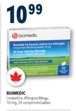 Familiprix BIOMEDIC Loratadine, Allergy 10mg 20 tablets offer