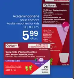 Proxim Option+ Acetaminophen for kids offer