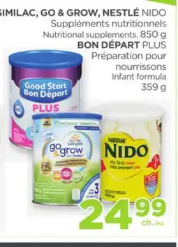 Proxim SIMILAC, GO & GROW, NESTLÉ NIDO OR BON DÉPART PLUS offer