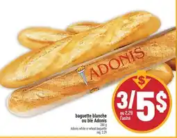 Marché Adonis BAGUETTE BLANCHE OU BLÉ ADONIS | ADONIS WHITE OR WHEAT BAGUETTE offer