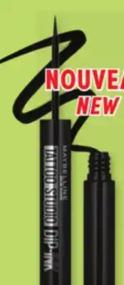 Familiprix MAYBELLINE NEW YORK, Tattoo Studio Dip-Ink, Longue lasting liquid eyeliner offer