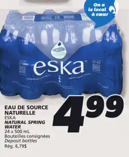 IGA ESKA NATURAL SPRING WATER offer