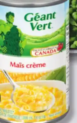 IGA GÉANT VERT VEGETABLES OR TENDER PEAS offer