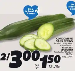 IGA SEEDLESS CUCUMBER offer