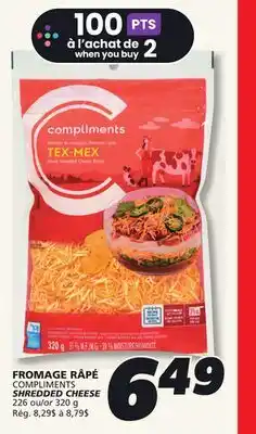 IGA COMPLIMENTS SHREDDED CHEESE offer