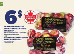 Provigo POMMES EMPIRE OU MCINTOSH DÉLICES DU MARCHÉMC | FARMER'S MARKET EMPIRE OR MCINTOSH APPLE offer