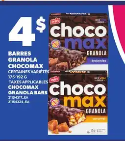 Provigo BARRES GRANOLA CHOCOMAX, 175-192 G | CHOCOMAX GRANOLA BARS offer