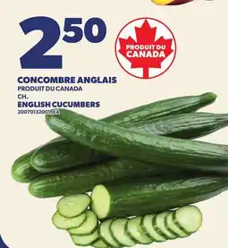 Provigo CONCOMBRE ANGLAIS | ENGLISH CUCUMBERS offer